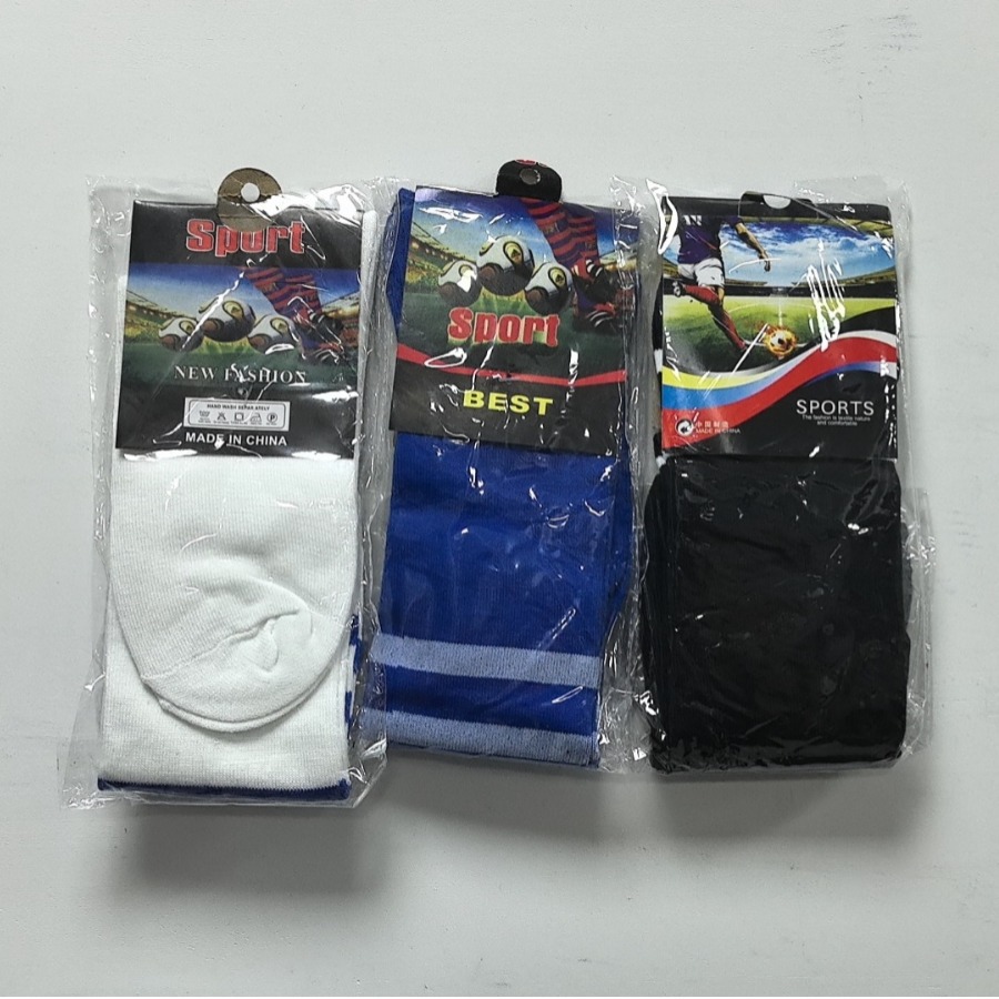 Calcetines de fútbol transfronterizos Calcetines deportivos finos para adultos de tubo largo Calcetines de fútbol para niños de tres horizontales textiles de alta elasticidad