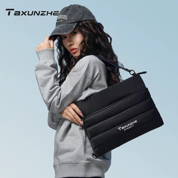 14inch Laptop Bag, High-End, Anti-Fall, Shock-Proof Shoulder Bag for Men and Women, Suitable for Work and Commuting, Can Be Used as a Handbag or Crossbody Bag