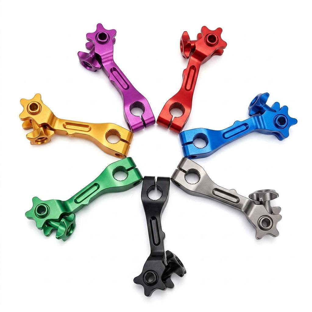 Motorcycle and Electric Vehicle Modification Parts Exclusively for Cross-Border Off-Road Use, Cnc Aluminum Alloy Brake Lever, Five-Pointed Star Rocker Arm Accessories