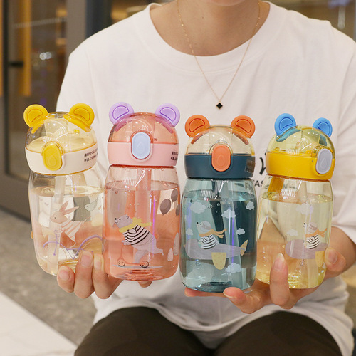 Charming and Cute Straw Cup, Durable for Summer Use, Baby, Primary School Student, Kindergarten Plastic Cup,  New Arrival