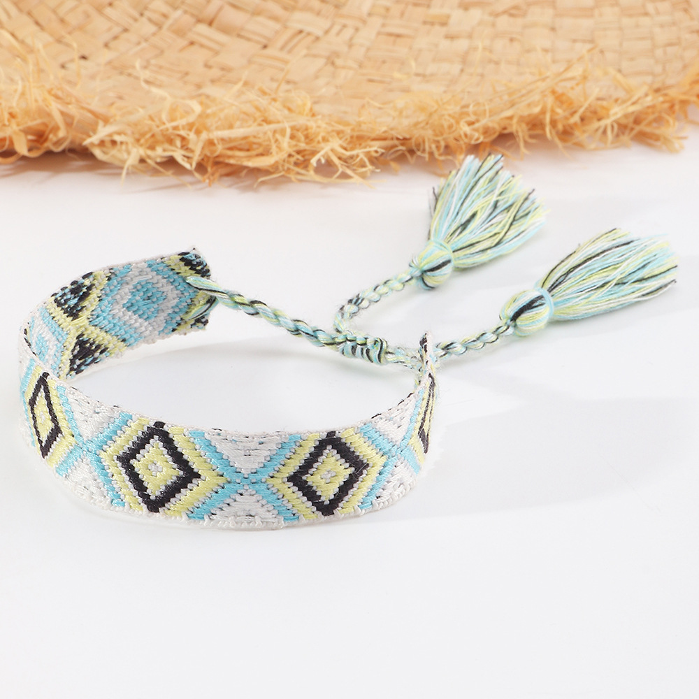 European And American Fashion Retro Wrist Strap Bohemian Ribbon Tassel Bracelet display picture 2