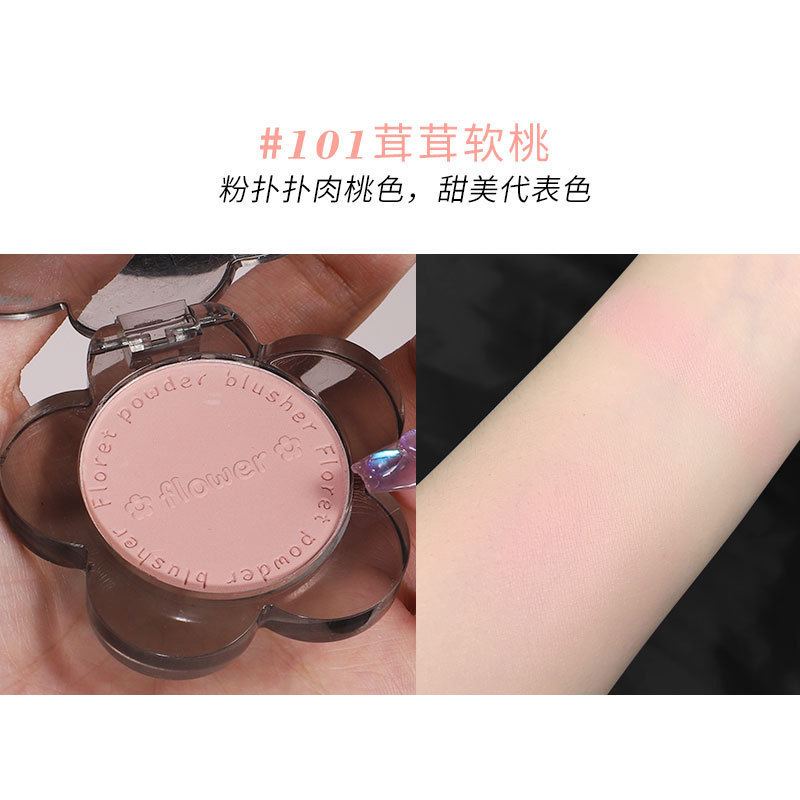 Biya Biya Nen Girl Rubor 2023 Nuevo estilo que ilumina el cutis Maquillaje nude natural Color cálido Mate Monocromo Polvo de rubor monocromático