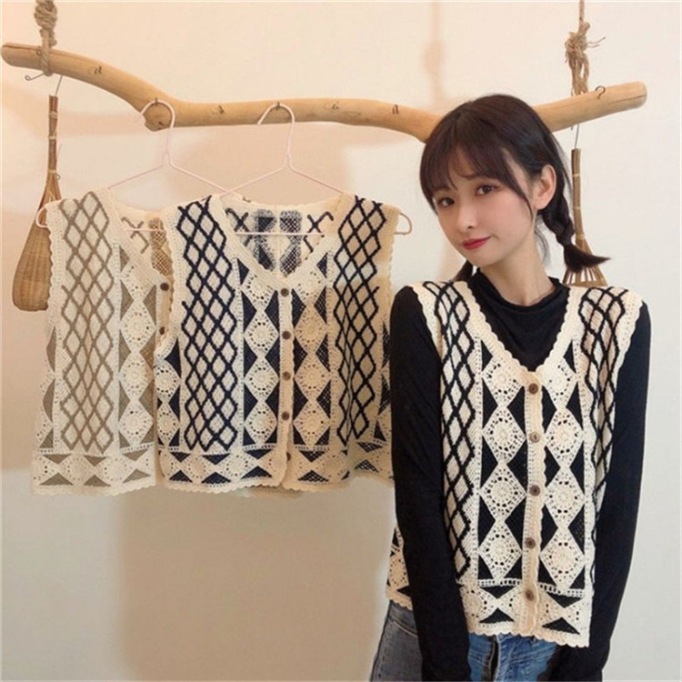 Longsheng Embroidery solar system Embroidery Vest Exorcism style Show thin Versatile Retro French Vest