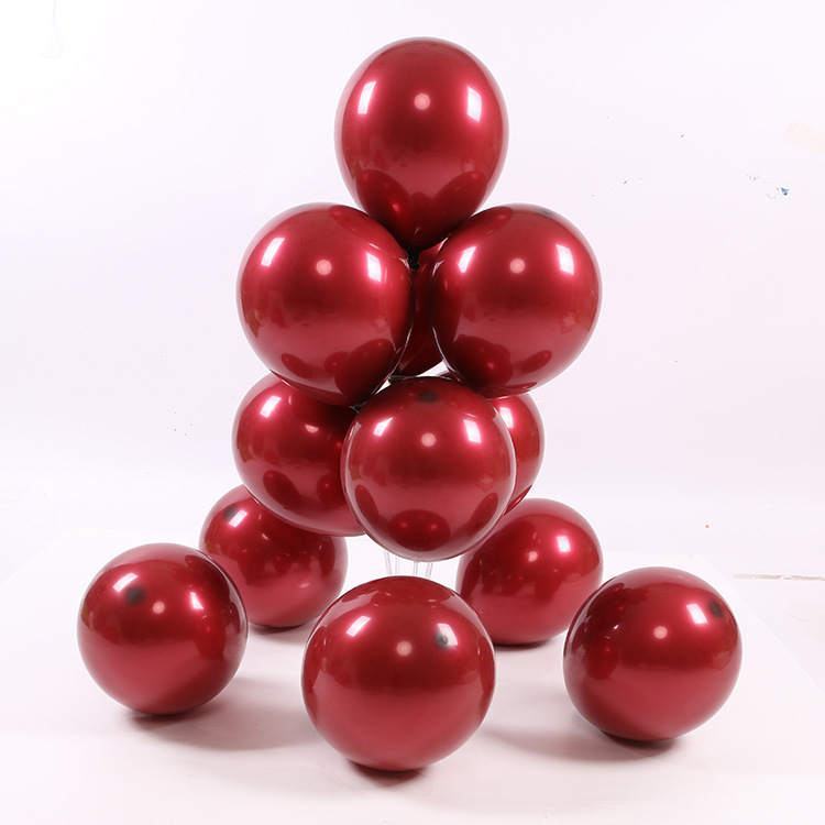 Decoración de la habitación de la boda globo de 10 pulgadas de doble capa romántica propuesta confesión de látex Chanel Globo Rojo globo metálico al por mayor