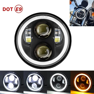 7 düyməli Wrangler Harley LED Mələk Üzüyü Fara İki Rəngli