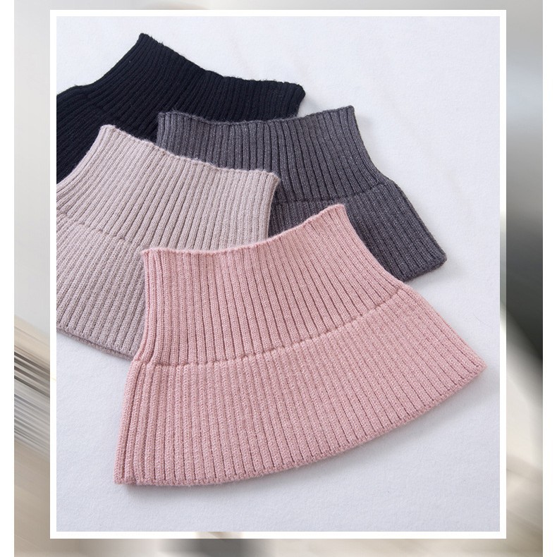 Women's cashmere neck warmer, knitted elastic half-high collar, neck warmer, neck scarf, high collar, fake collar, headband, headscarf