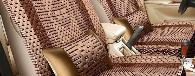 Summer five-seater breathable all-season applicable seven-seater ice silk car seat cushion, summer single-seater special car seat cover, full coverage