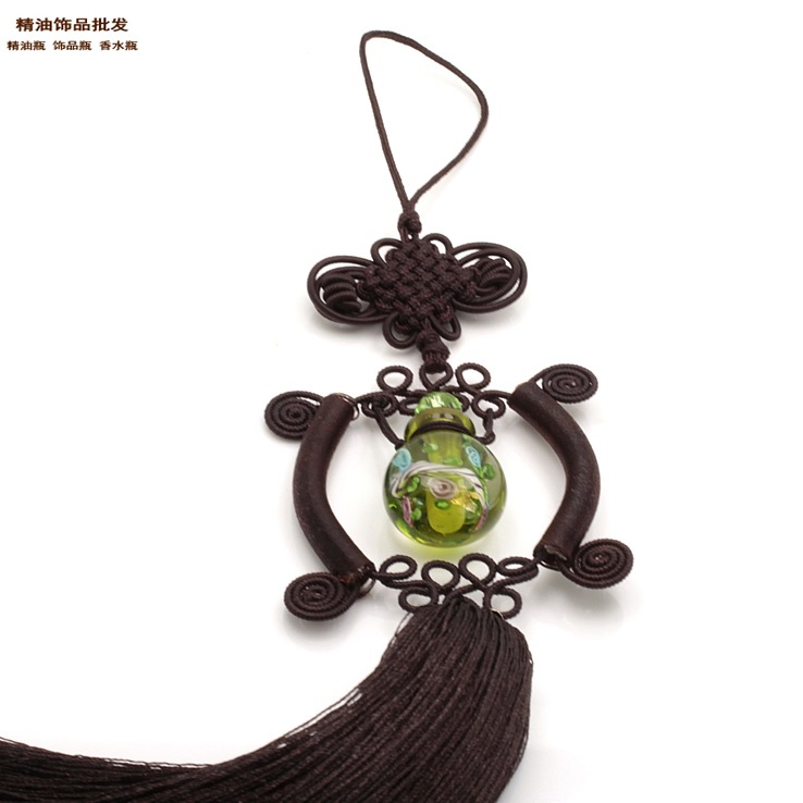 中国精油饰品网翠绿色中国龙琉璃精油瓶车挂2.jpg