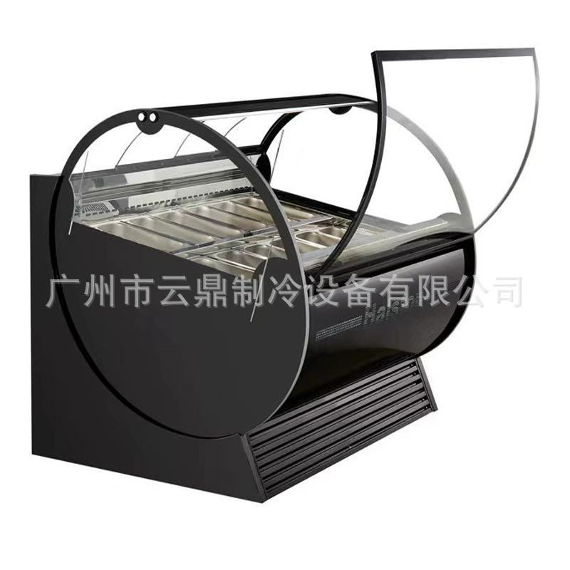 Новая передняя откидная 12-панельная витрина для мороженого, витрина для мороженого 110 В, витрина для мороженого