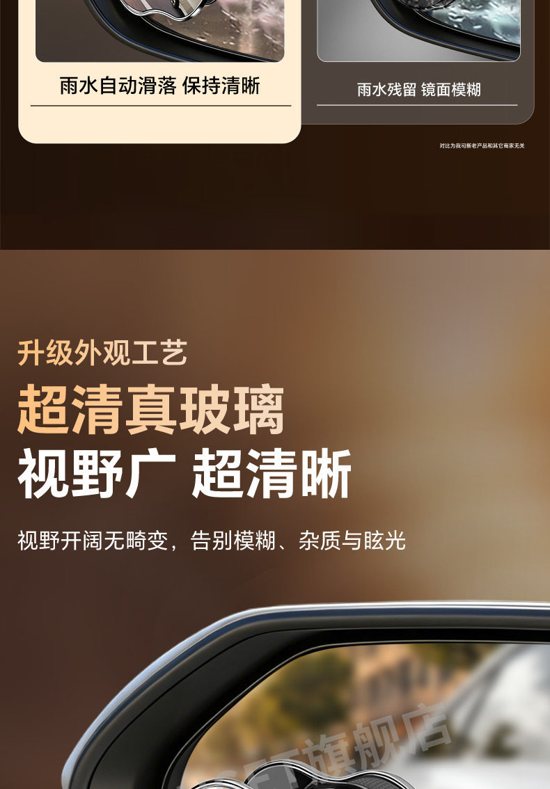 Blind Spot Assist Mirror for Car Rearview Mirror, Additional Driving Aid, Small Round Mirror for Reversing, Frameless New Model for the Right Side
