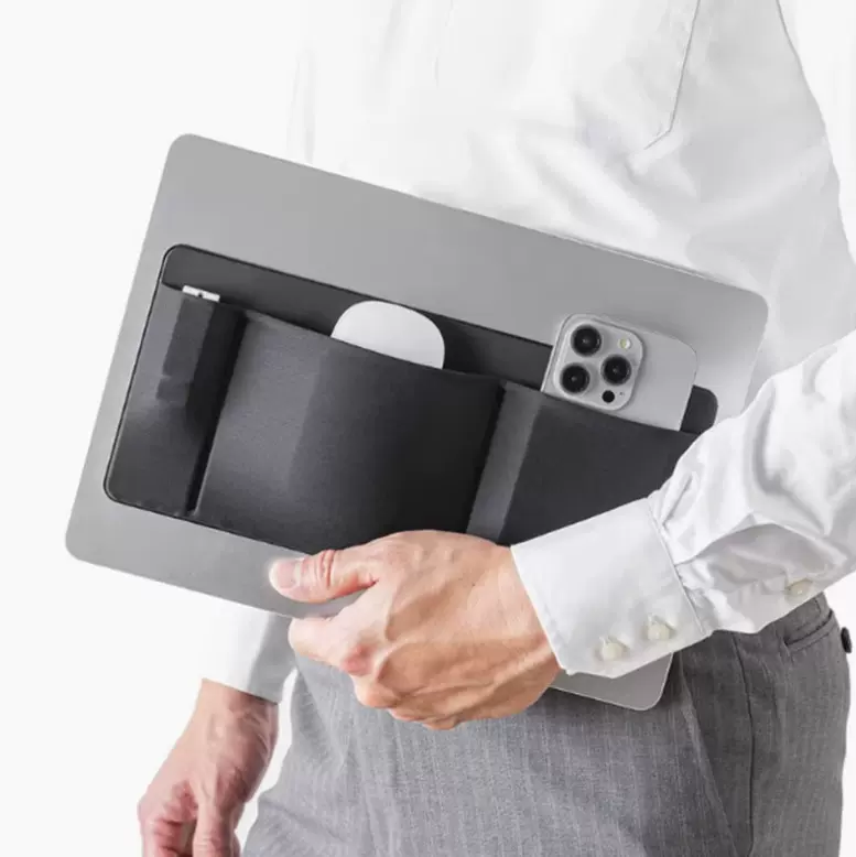 现货笔记本电脑鼠标硬盘收纳一体袋 笔记本粘贴式手机移动电源包