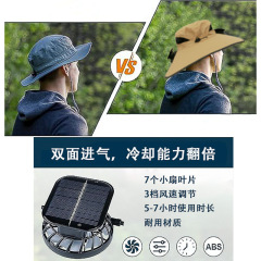 ソーラー夏の日焼け止めサンシェードファンハット新しい大きなつばの帽子抗 UV 漁師の帽子屋外釣りや登山