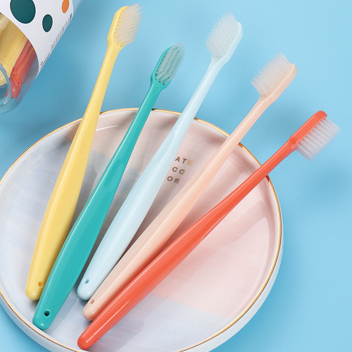 ORC Macaron Soft Hair Toothbrush 10 Pieces Bucket Pack Oral Care New Small Head Toothbrush Supermarket Wholesale Affordable Option