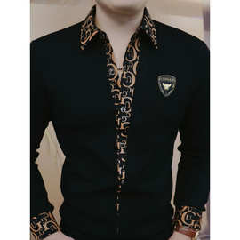 2025春季新款时尚男士衬衫潮流高档轻奢帅气商务休闲韩版修身衬衣