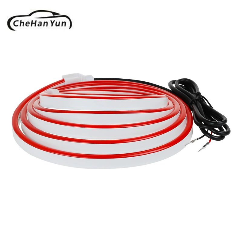 Светодиодный свет автомобиля, проходящий через дневной свет, всегда яркий силиконовый свет крышки капота декоративный свет в сетке светодиодный свет модифицированный свет