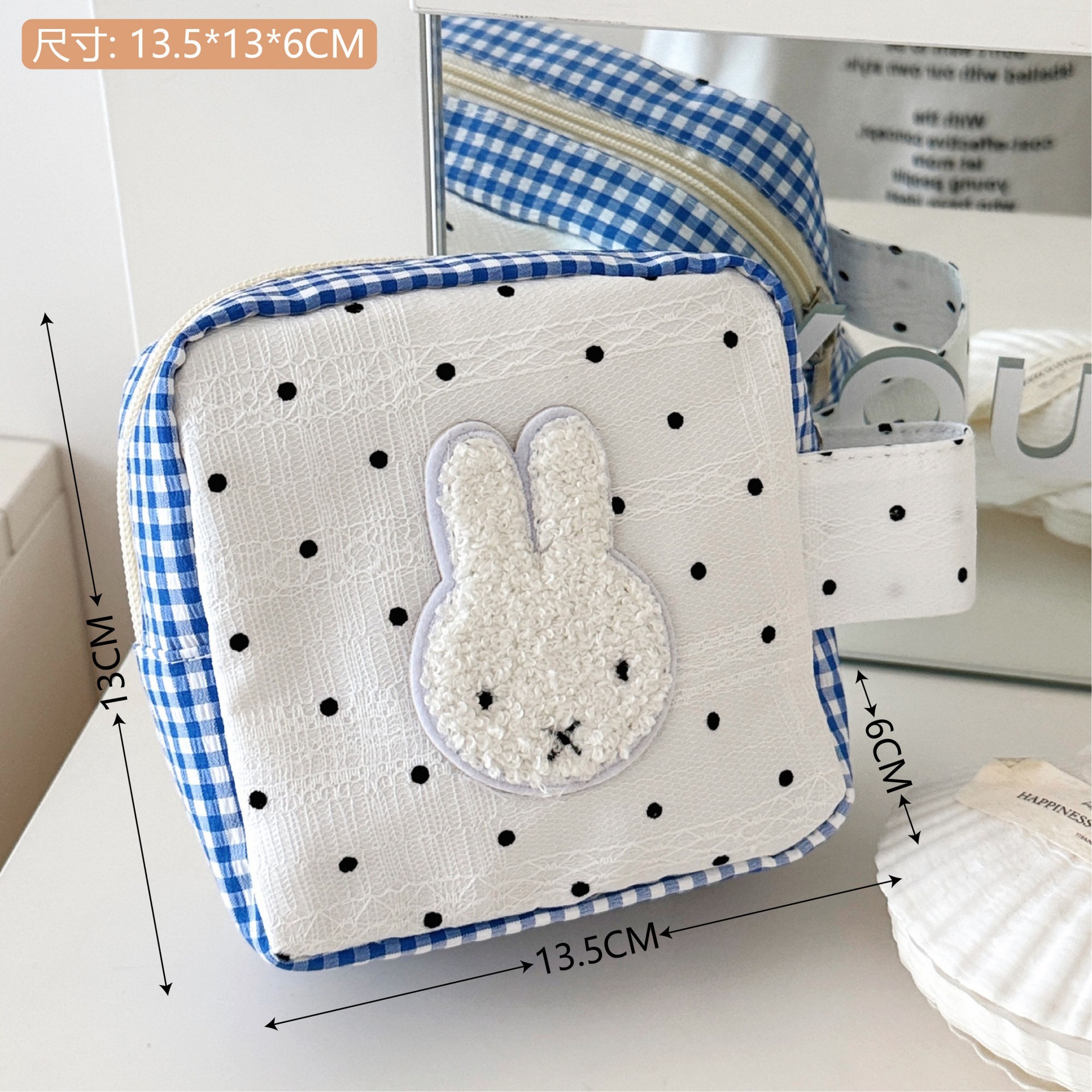 Tengyi original lindo gato de dibujos animados bolsas de maquillaje portátiles de gran capacidad para niñas bolsas de almacenamiento de maquillaje nuevas