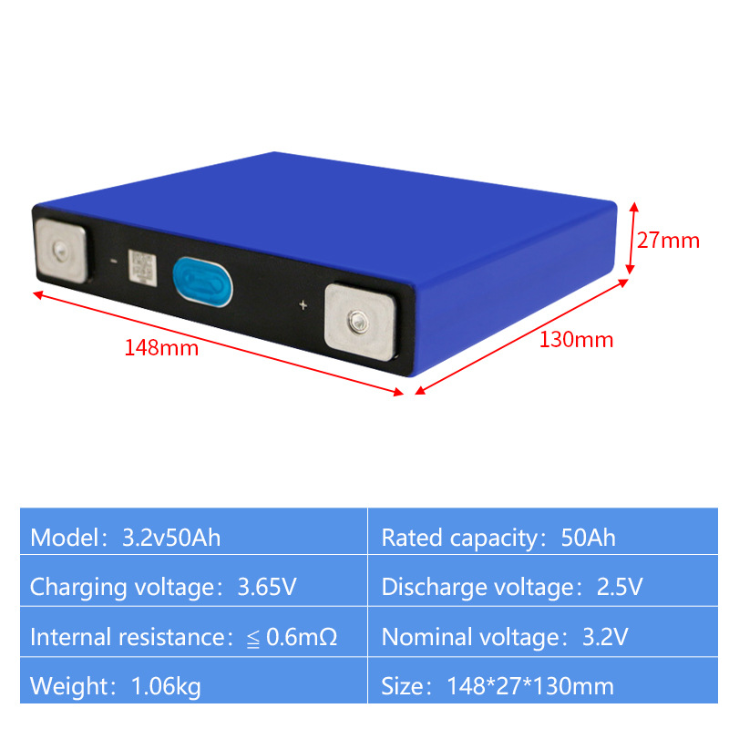 LiFePO4-Solarbatterie 3,2V 50Ah für den Haushalt 100Ah105Ah