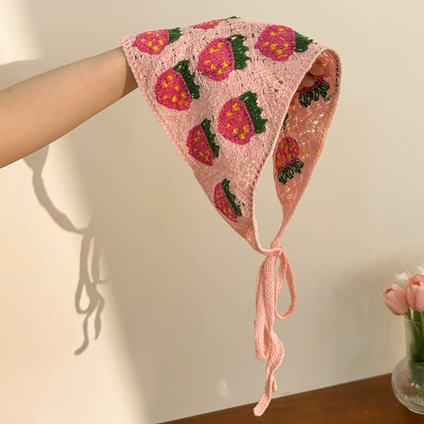 .18# Pink [Little Strawberry] Triangular Headband