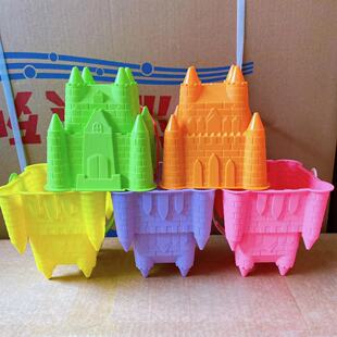 Wholesale Beach Bucket Toys Plastic Castle Bucket Macaron Color Sand Digging and Sand Playing Late Sleep Playing Snow Catching Tools Summer