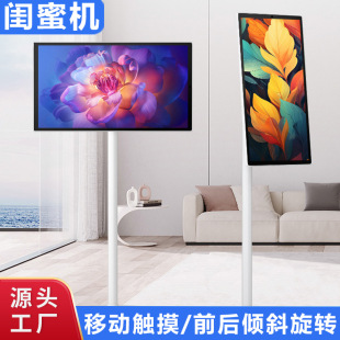 Cross-Border 21.5/24/27/ 32inch Mobile Smart Screen Live Streaming All-In-One Device with Built-In Battery
