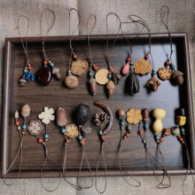 原创手工果壳中草药橡果植物果实木质挂件手机链挂绳新挂件钥匙扣