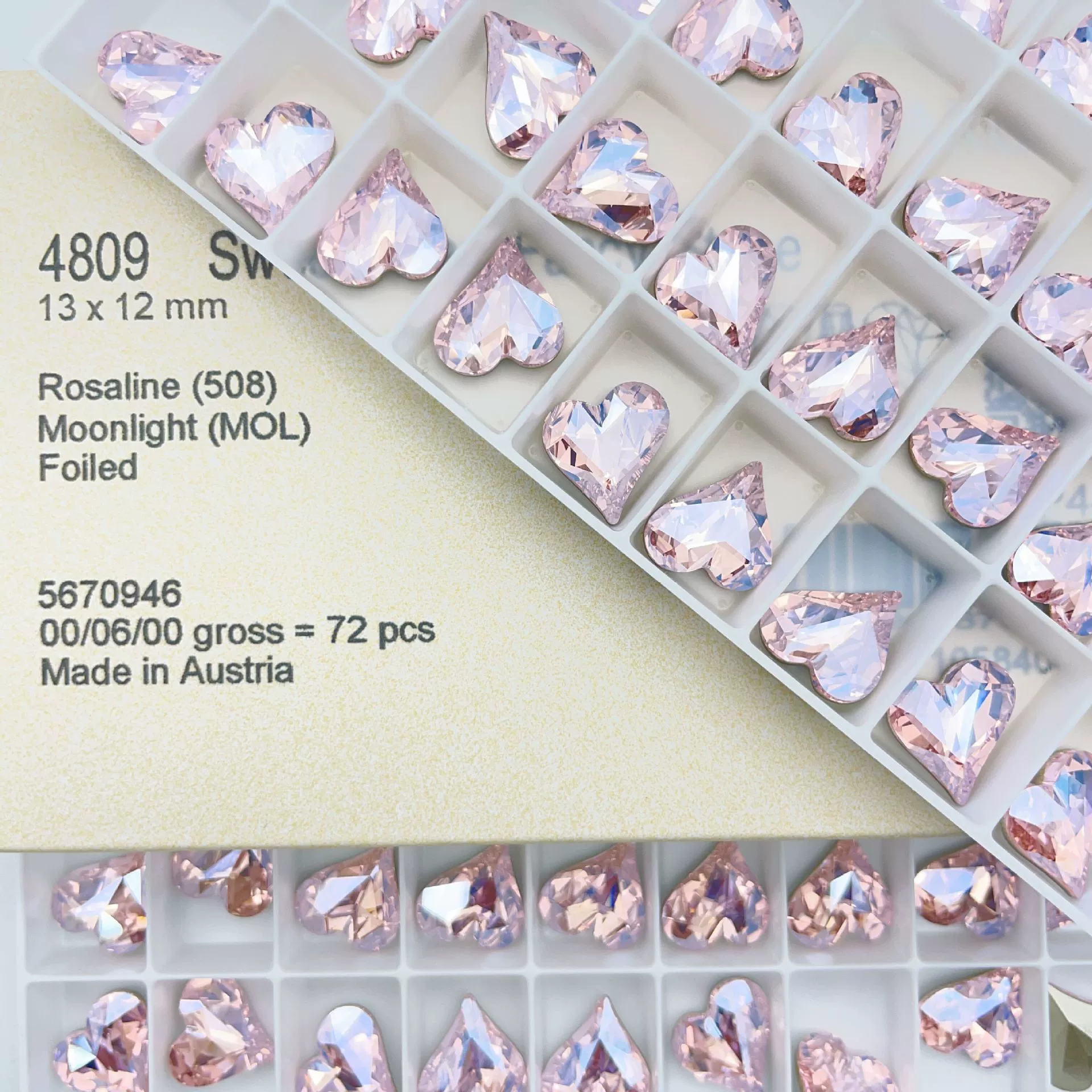 Swarovski, phone case heart-shaped for manicure, accessory