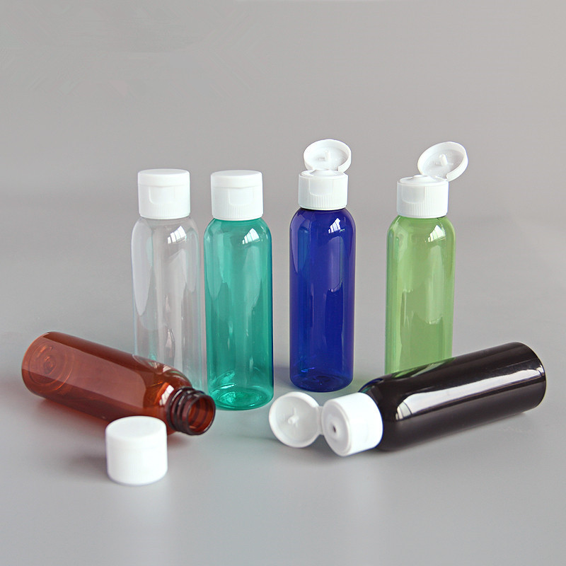 60ml圆肩翻盖瓶 PET化妆水瓶 、分装瓶、、乳液瓶挤压式旅行便携