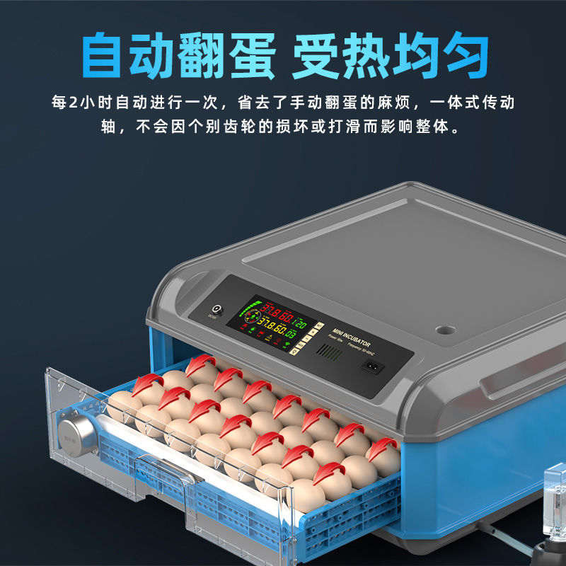 84GG孵化器小型全自动孵化机家用型智能孵蛋器小鸡鸭鹅的抽屉式孵