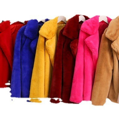 Dameskleding 2023 Herfst- en wintermode Konijnenbont Luipaardprint Bont Damesjas Pluche kleding Casual Losse bontjas_voghion.com