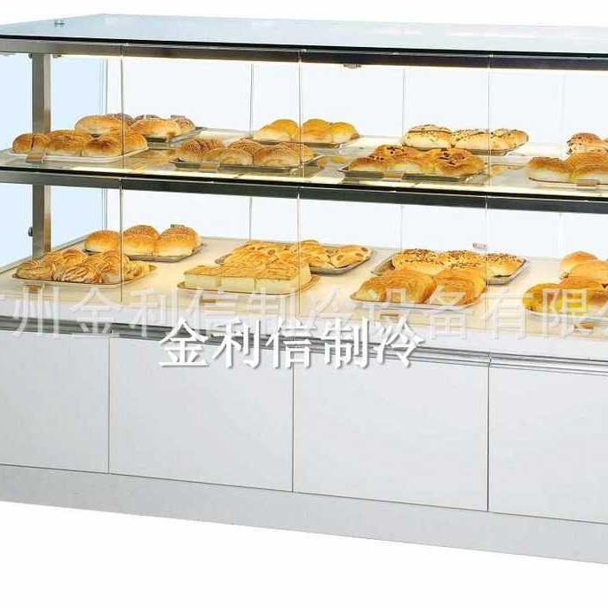 供应翻盖式中岛柜直角面包柜蛋糕房设备岛柜