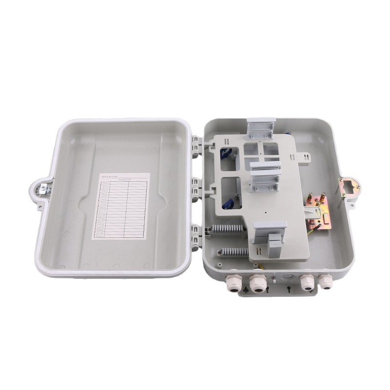 SMC32芯分纤盒分路器箱壁挂式防水接线盒户外楼道光缆光纤分纤箱