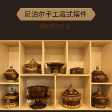 尼泊爾批發藏式復古銅壺酥油壺工藝品室內家居擺件西藏裝飾品
