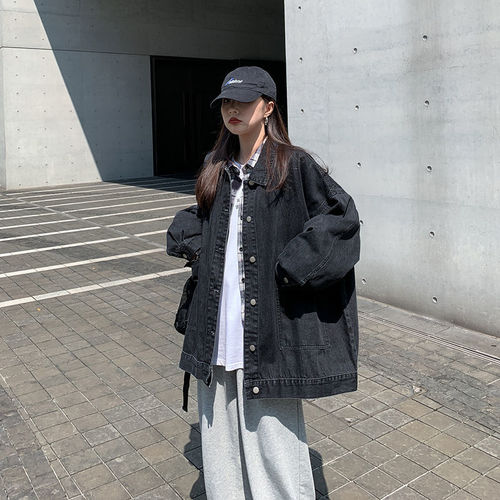 Denim coat, women's spring and autumn new style, loose Korean student style, Internet celebrity, same model, all-matching clothes, trendy