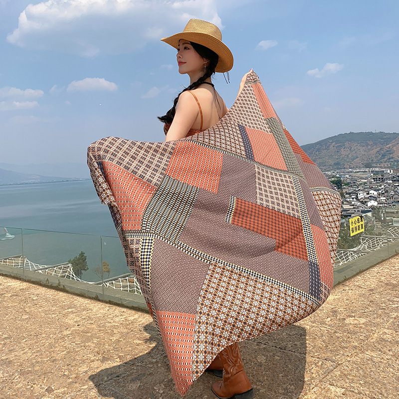 2025 nuevo algodón y lino de alta calidad, chal de protección solar, playa de playa, desierto, bufandas al por mayor