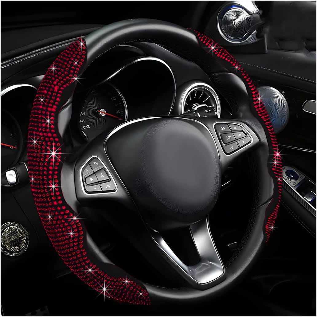 New Style Butterfly-Shaped Diamond-Encrusted Steering Wheel Clip-On Cover, Fashionable and Sporty, Wear-Resistant, Non-Slip, Universal Full-Diamond Clip-On Handle Cover