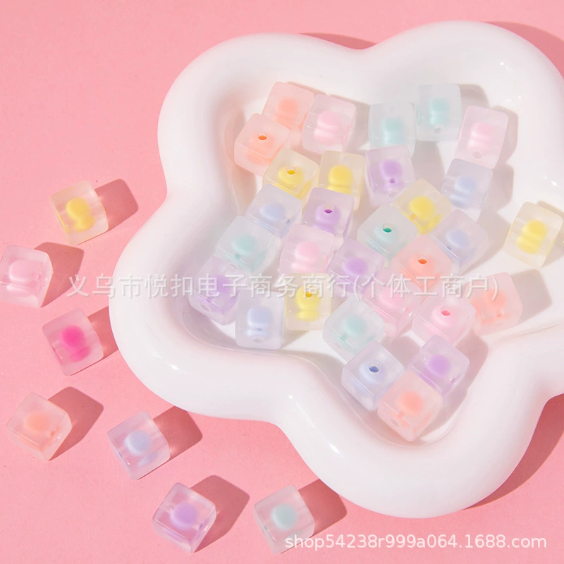 Acrylic beads, beaded bracelet handmade, mobile phone, necklace, accessory, creative accessories, 12mm, DIY