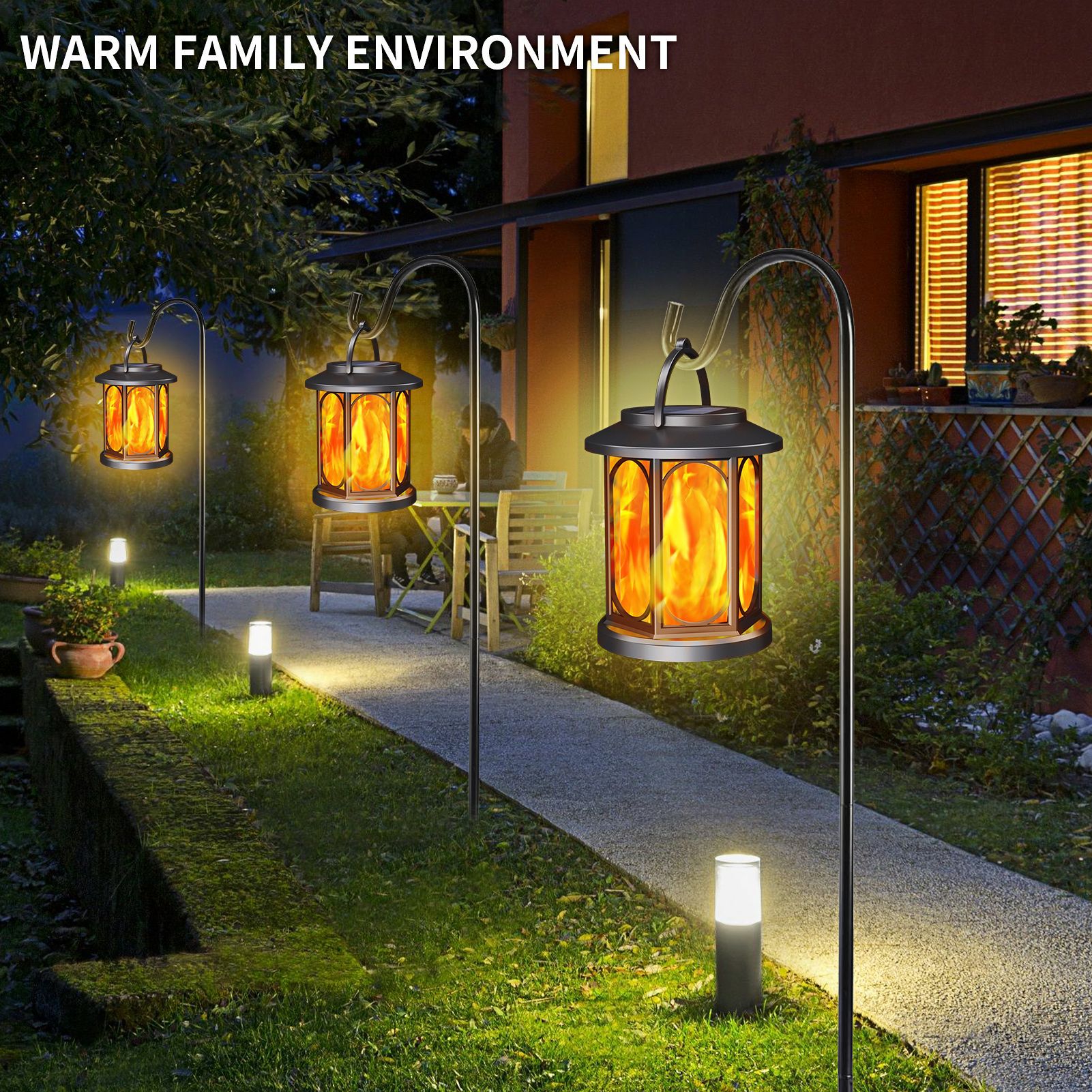 Neu Solar Outdoor Nacht Garten Anhänger Flamme Landschaft Beleuchtung Straße Rasen Licht_voghion.com
