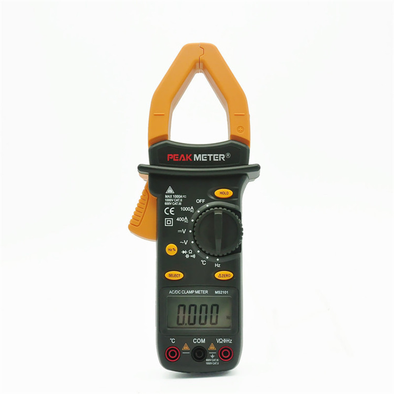 PEAKMETER华谊PM2101数字交直流钳形电流表万用表1000A钳流表厂家