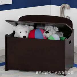 木质儿童玩具收纳整理箱实木置地式衣物玩具室内收纳箱储物箱