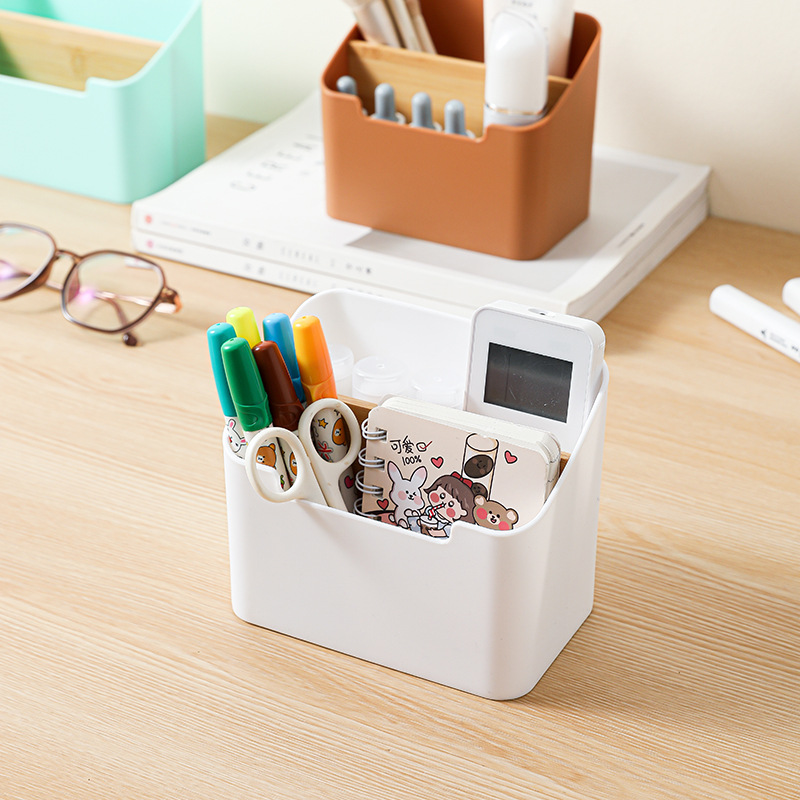 Creative desktop remote control storage box, wall-mountable cosmetic storage box, stationery pen holder, storage box, direct factory sales