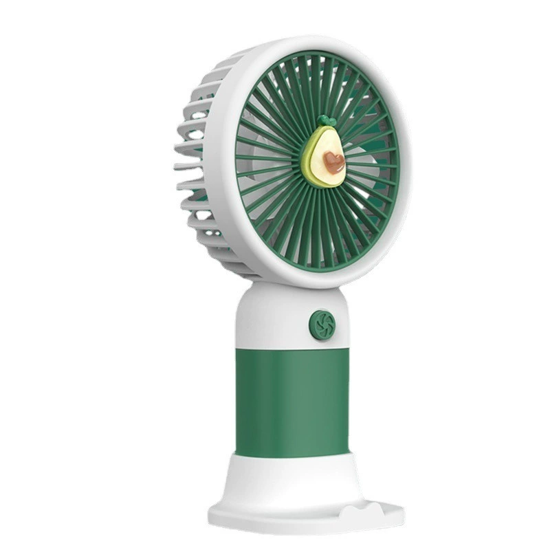 Handheld cartoon cute air fan, table phone holder for students