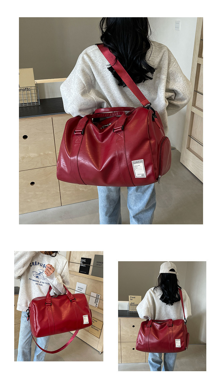 Men's high-end travel bag, large-capacity sports and fitness bag, women's leather travel clothes, luggage bag for men undefined