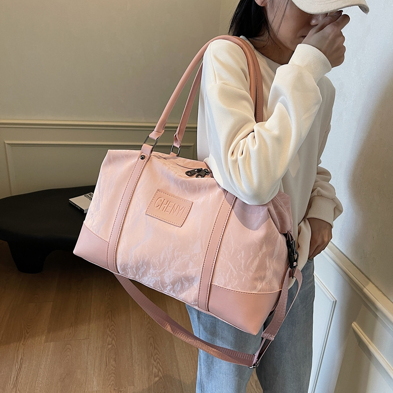 Short-Distance Travel Bag Can Be Used as a Trolley Case for Women, Large-Capacity Business Trip Luggage Bag, Casual and Fashionable Portable Shoulder Crossbody Bag