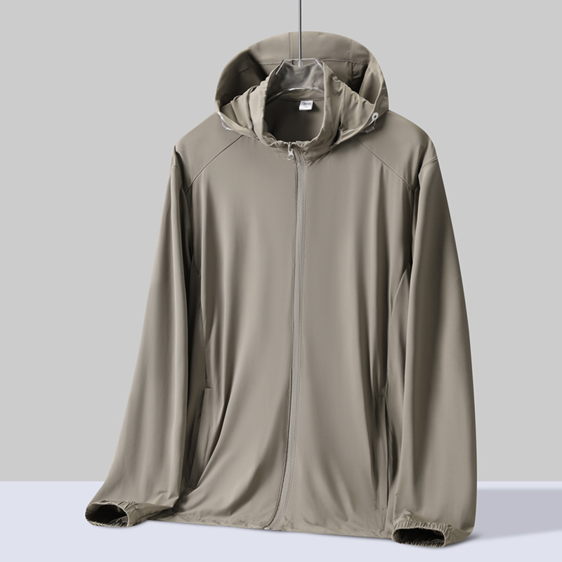 Ropa de protección solar UPF50 + ropa de protección solar de mujer al aire libre para hombres, gorra de borde grande desmontable con hielo, ropa de piel transpirable de verano image 14