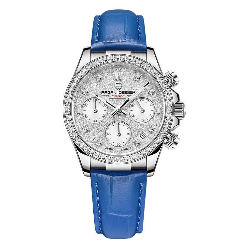 Pagani bojiani PD1730 reloj de mujer moda estrella diamante superficie brillante calendario impermeable reloj de acero inoxidable Mujer
