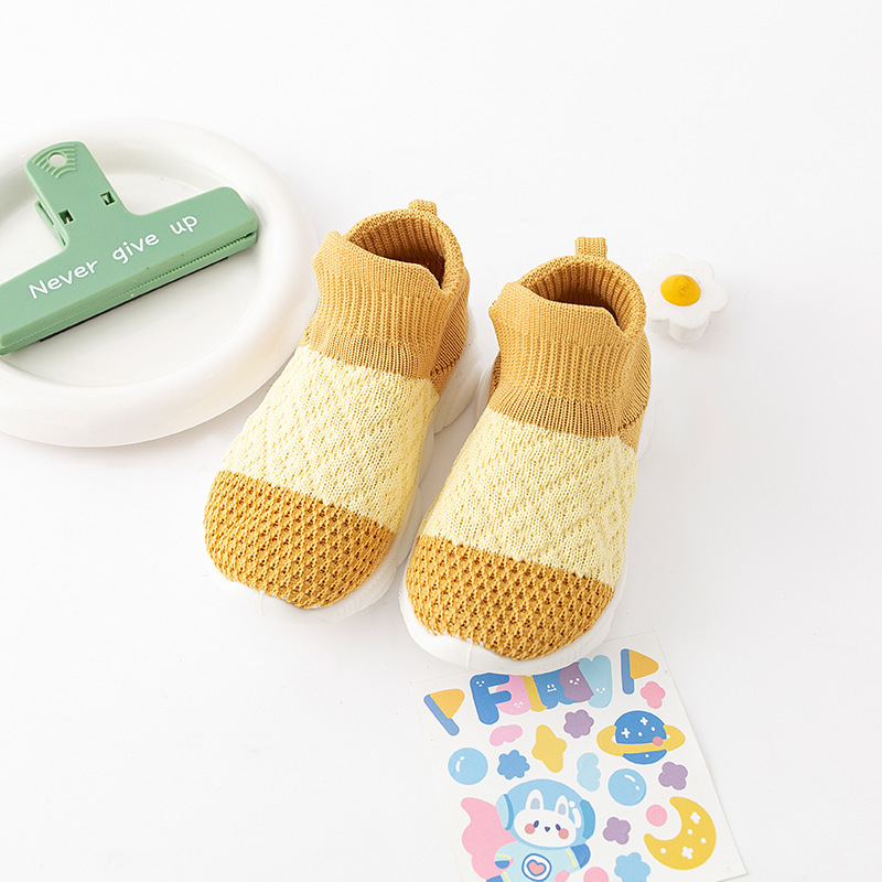 Zapatos para niños zapatos para bebés de mallas sólidas suela suave para bebés transpirables y cómodos