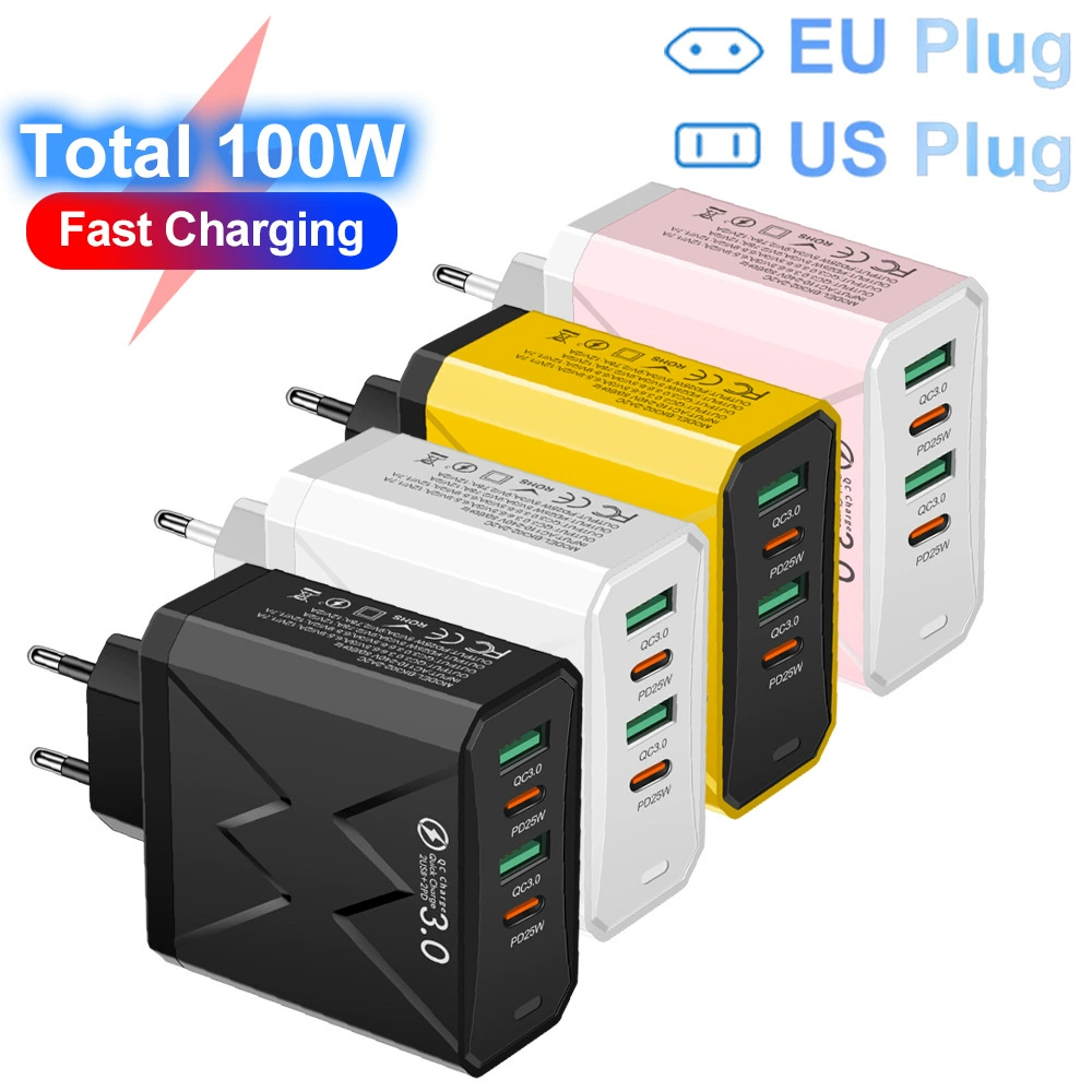 Мобильный телефон, зарядка, планшетная вилка, блок питания, 100W