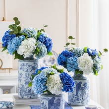 仿生干花绣球花花蓝色保湿手感花束客厅摆件摆设插花装饰假花