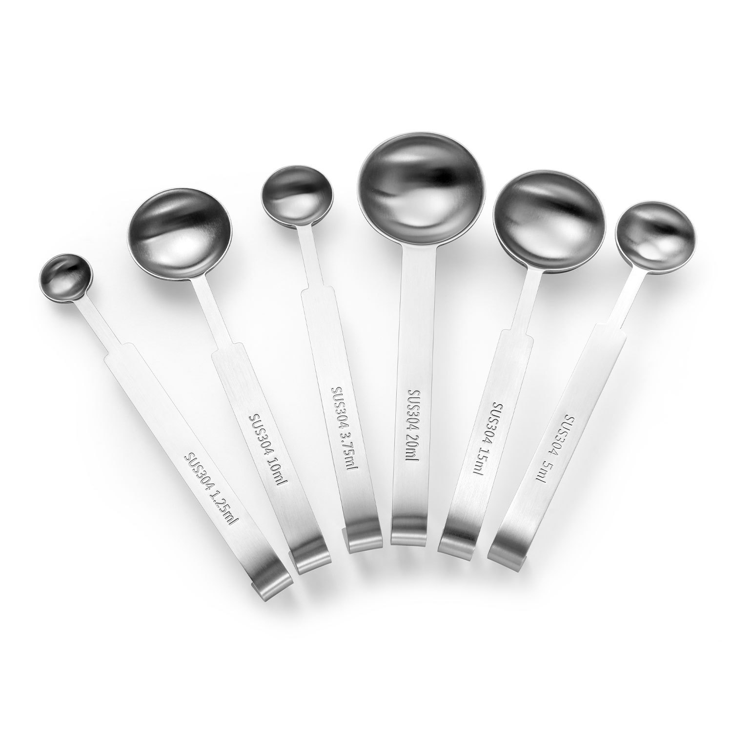 Cuchara medidora de acero inoxidable 304 para repostería y cocina