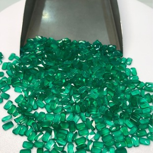 Natural cut green agate